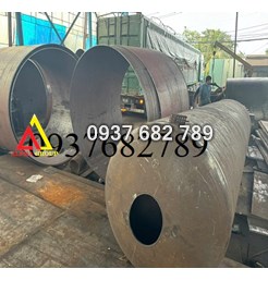 Gia công lốc ống tròn hàn đính sang phe từ thép tấm dày 20/22/24/25/26/28mm